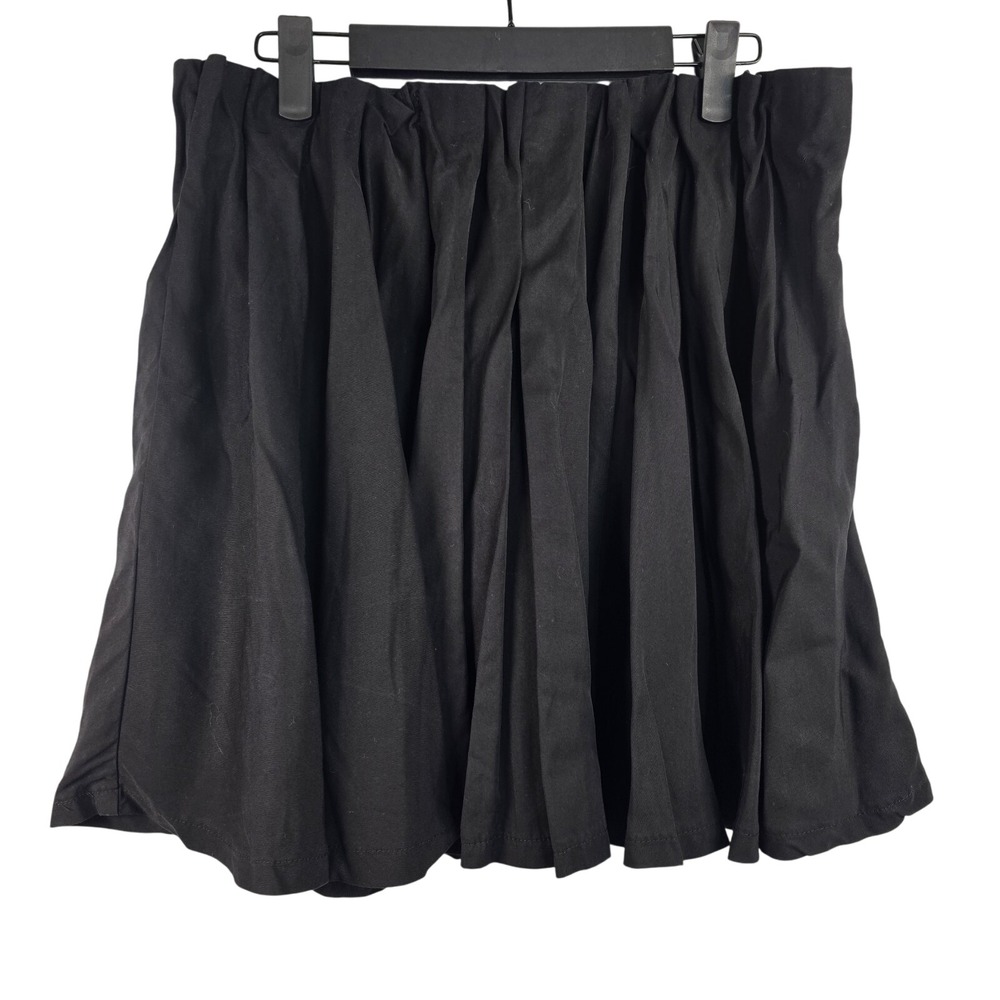 Do + Be‎ Pleated Mini Skirt Black Women's Large Classic Chic Athleisure